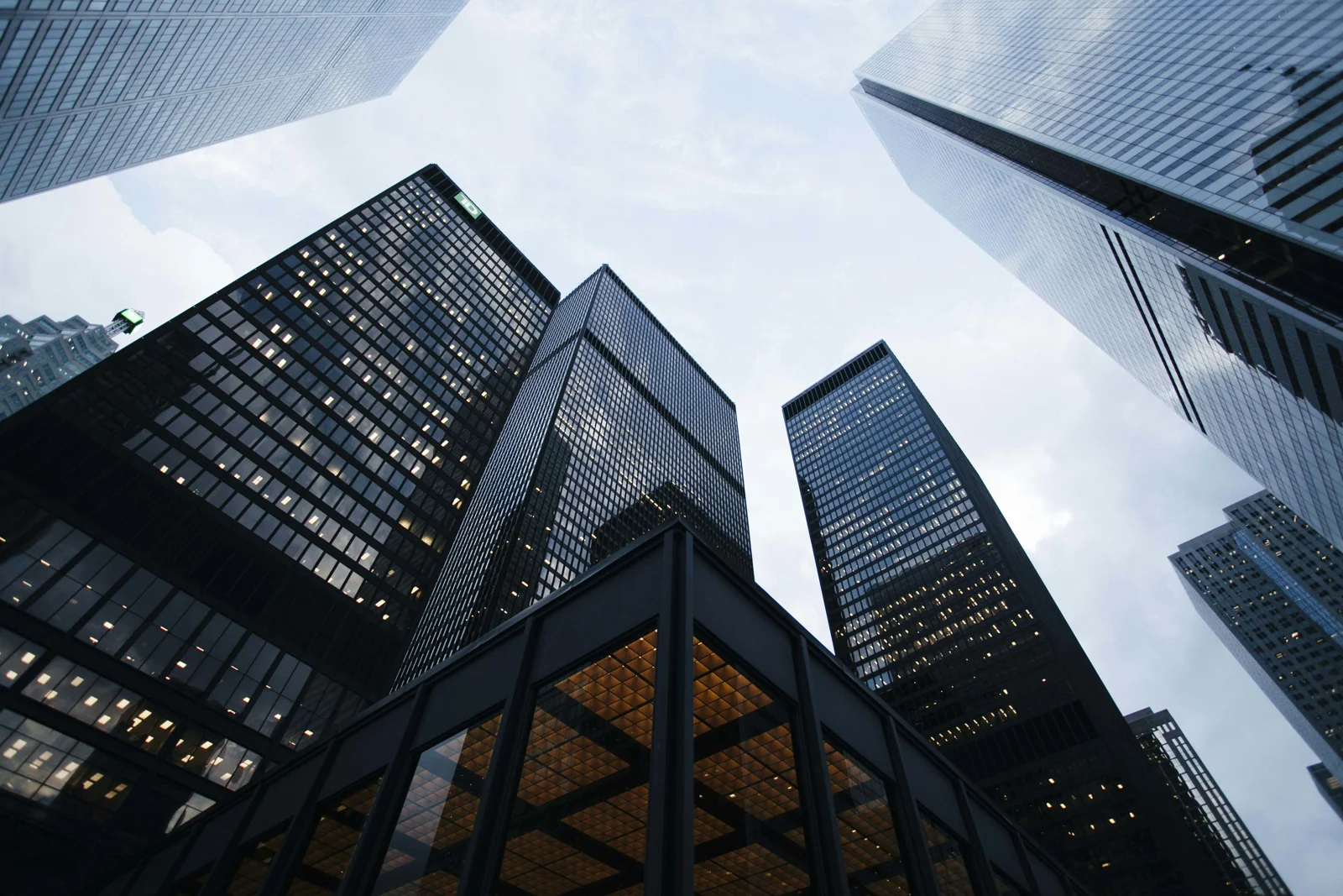Glass skyscraper office building representing commercial real estate in Germany