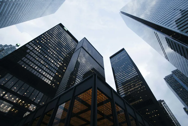Glass skyscraper office building representing commercial real estate in Germany