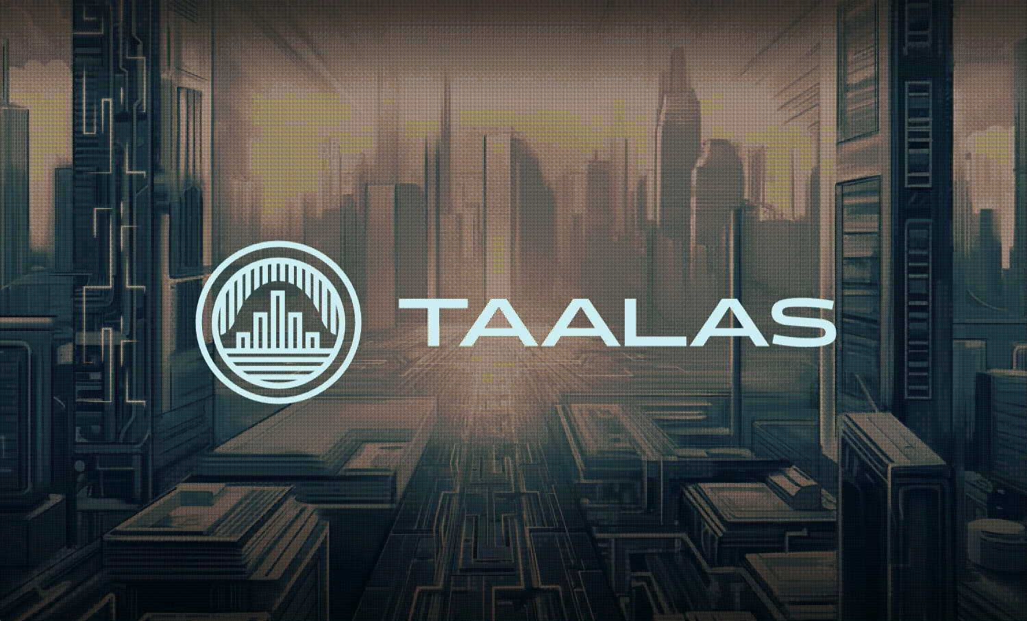 A close-up view of the Taalas hardwired AI microchip silicon die layout.