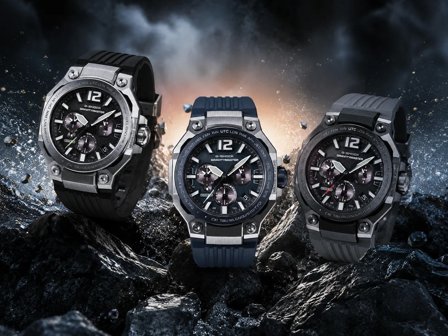 Японський годинник Casio G-Shock Gravitymaster GWR-B3000 з аналоговим циферблатом та карбоновим корпусом