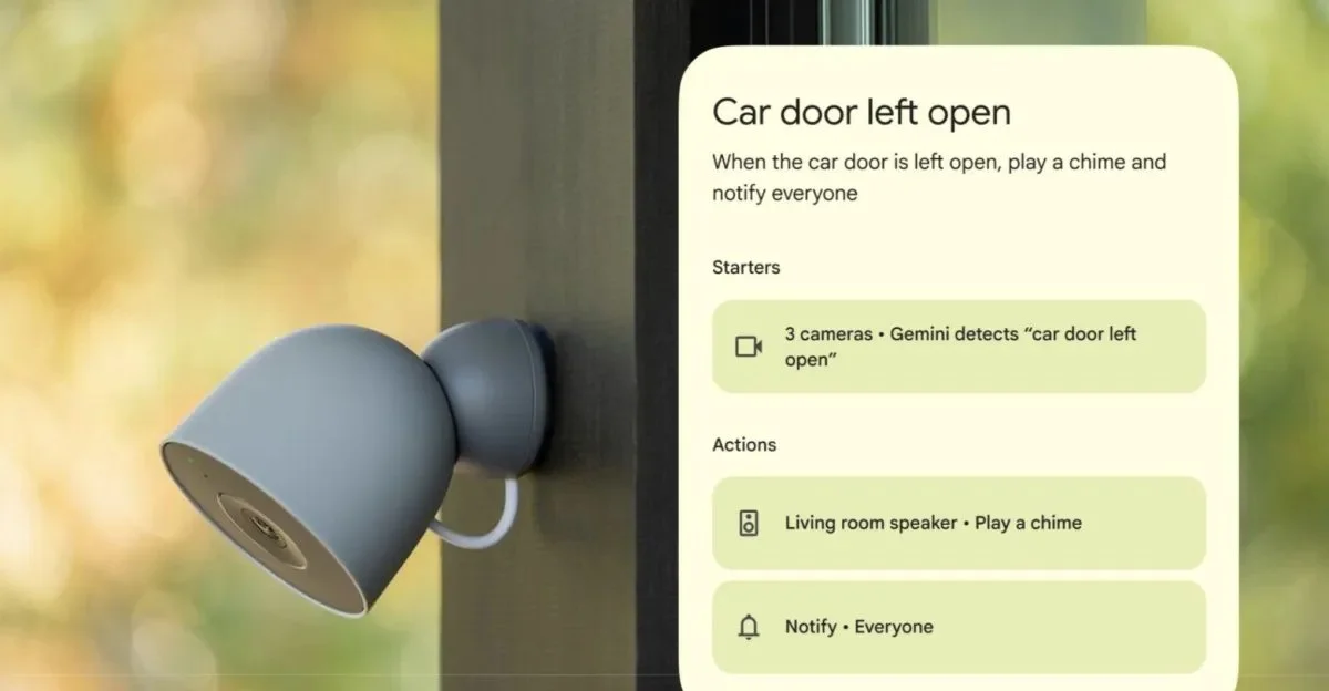 Google Home Gemini дозволяє автоматизувати дім за допомогою камер