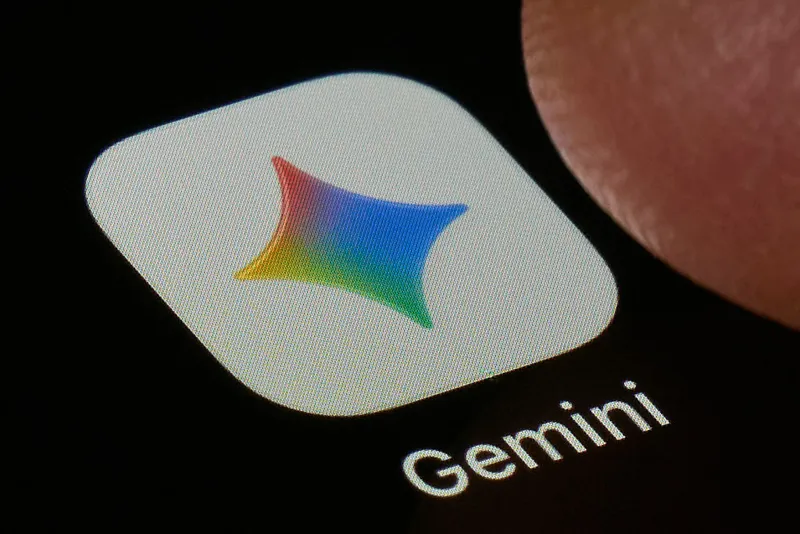 Google Gemini AI app icon displayed on a smartphone screen.