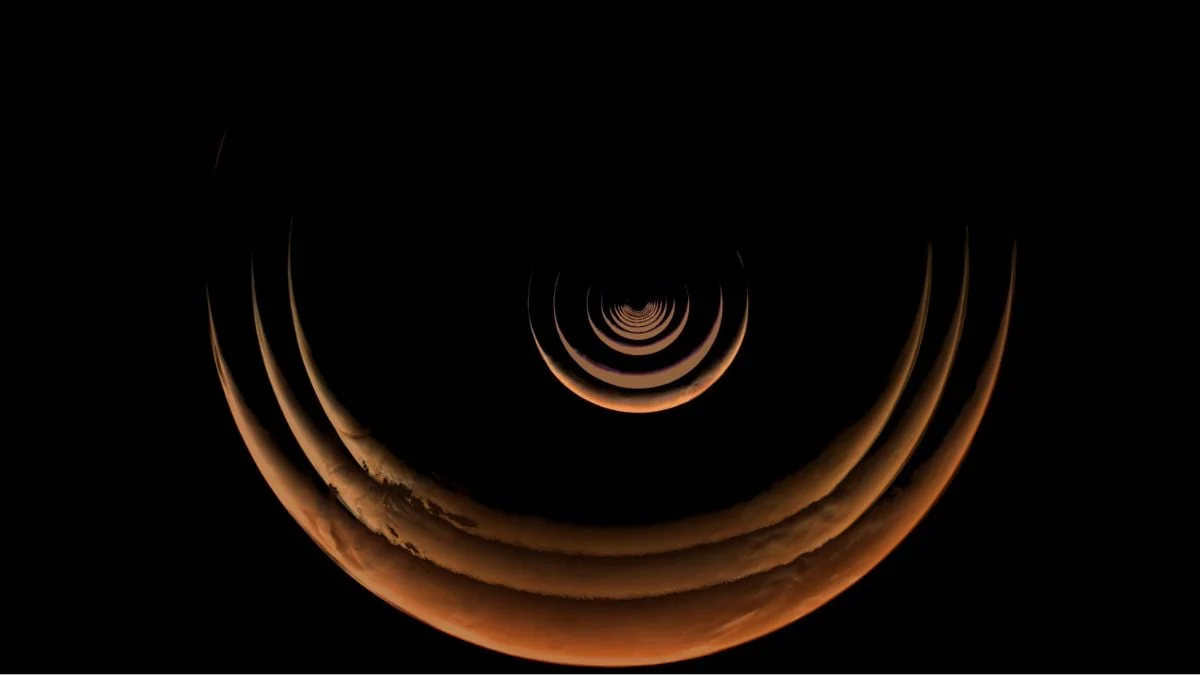 Космічний апарат NASA Psyche під час наближення до Червоної планети Марс