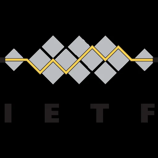 Офіційний чорно-білий логотип IETF на білому тлі
