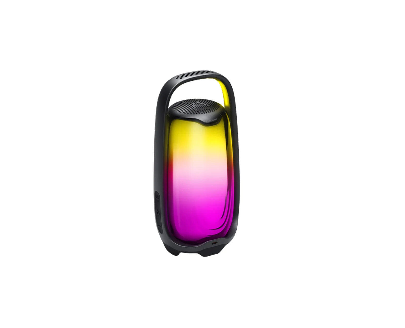 The JBL Pulse 6 illuminated portable Bluetooth speaker showing its 360-degree lightshow and top handle