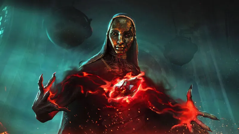 Ключова ілюстрація гри Champions Tactics з магічною темною атмосферою та персонажами