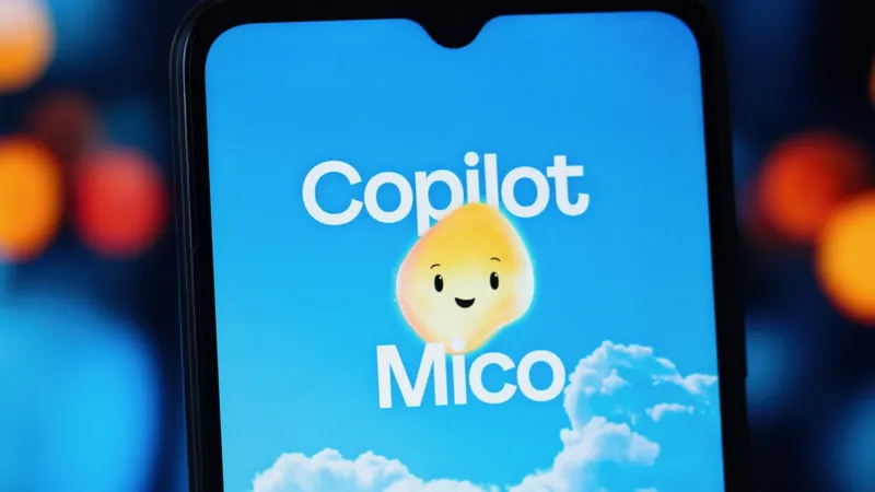 Microsoft Copilot interface showing the animated voice mascot Mico