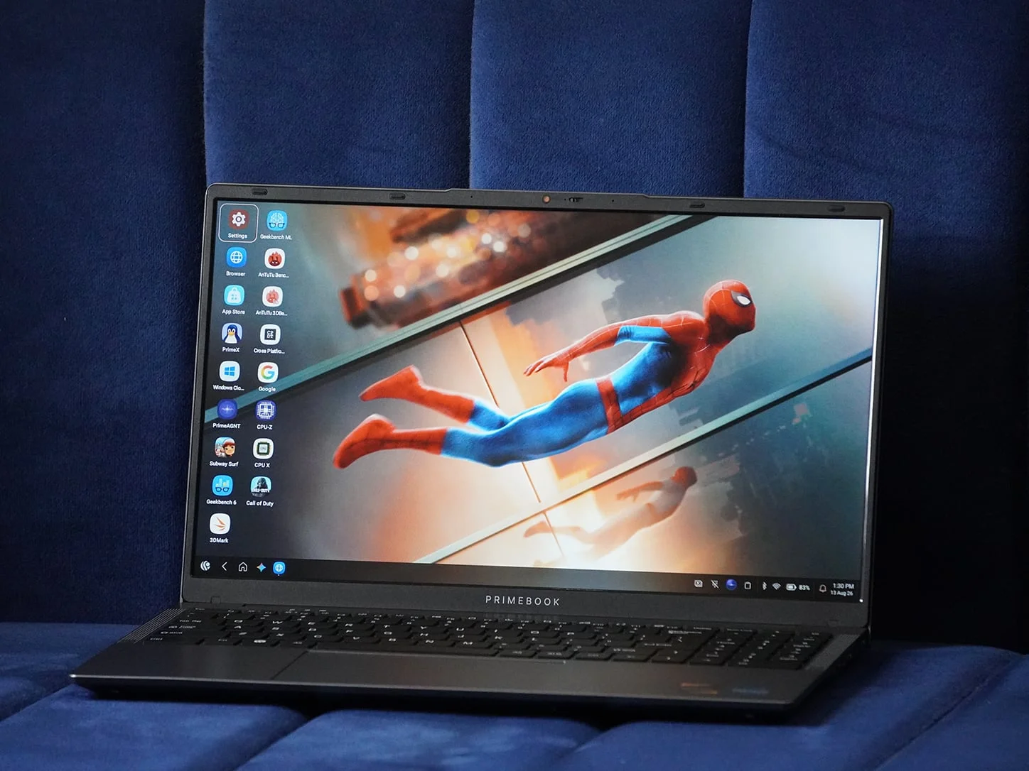 Primebook 2 Max 2026 budget laptop in Chill Grey sitting on a desk