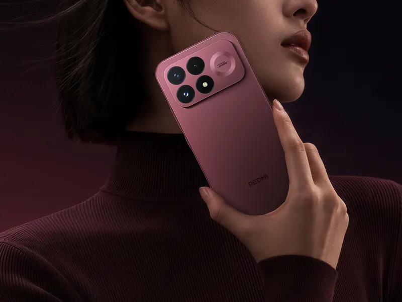 Xiaomi Redmi K100 Pro smartphone in red colorway